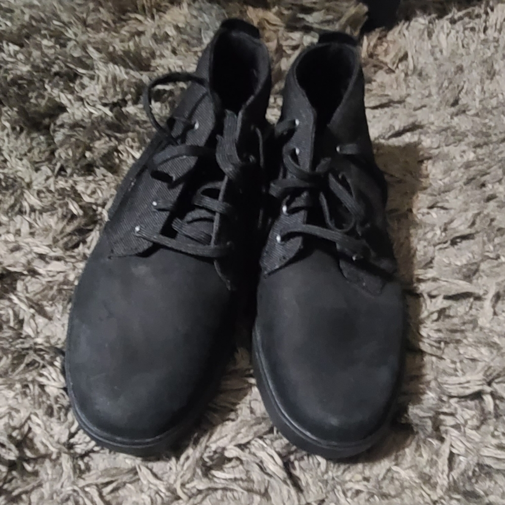 Timberland Men's Groveton Shoes Leather & Fabric Chukka Sneakers BLACK 6743A